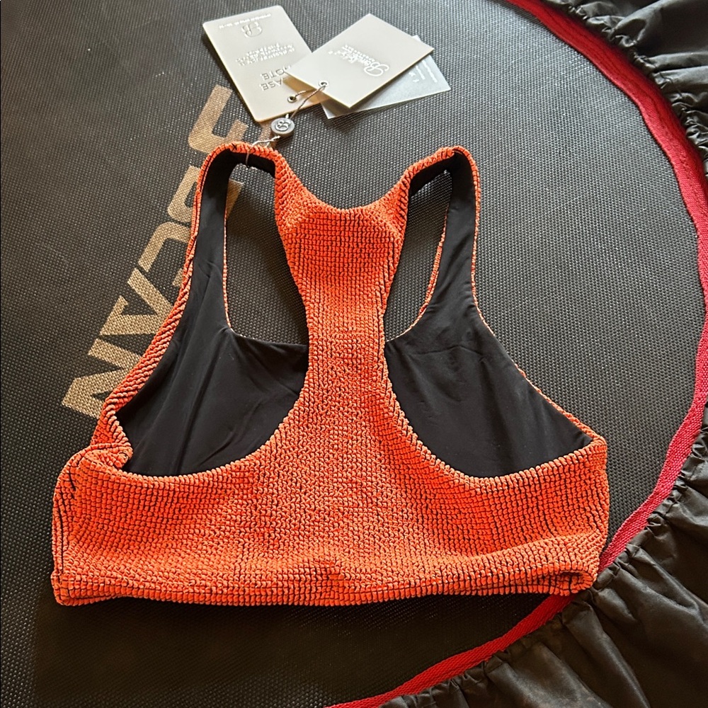 Neon Nights Crop Tank Bikini Mango Blaze - Picture 6 of 7